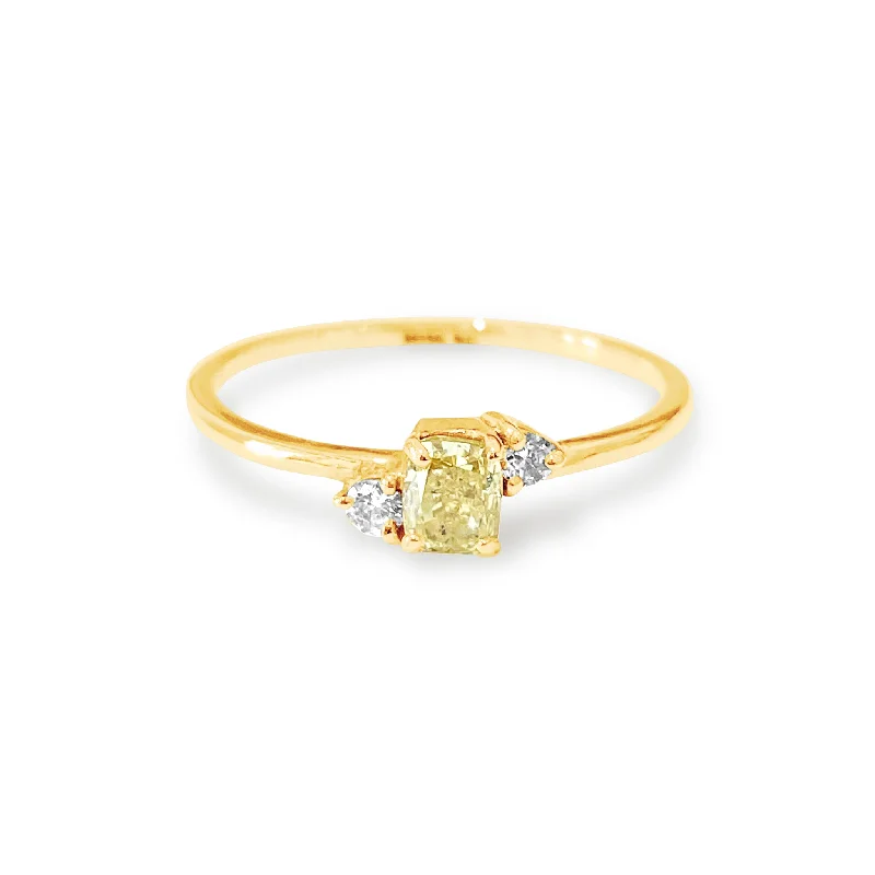 luxury engagement rings for women -Diamond Ring In 18K Yellow Gold