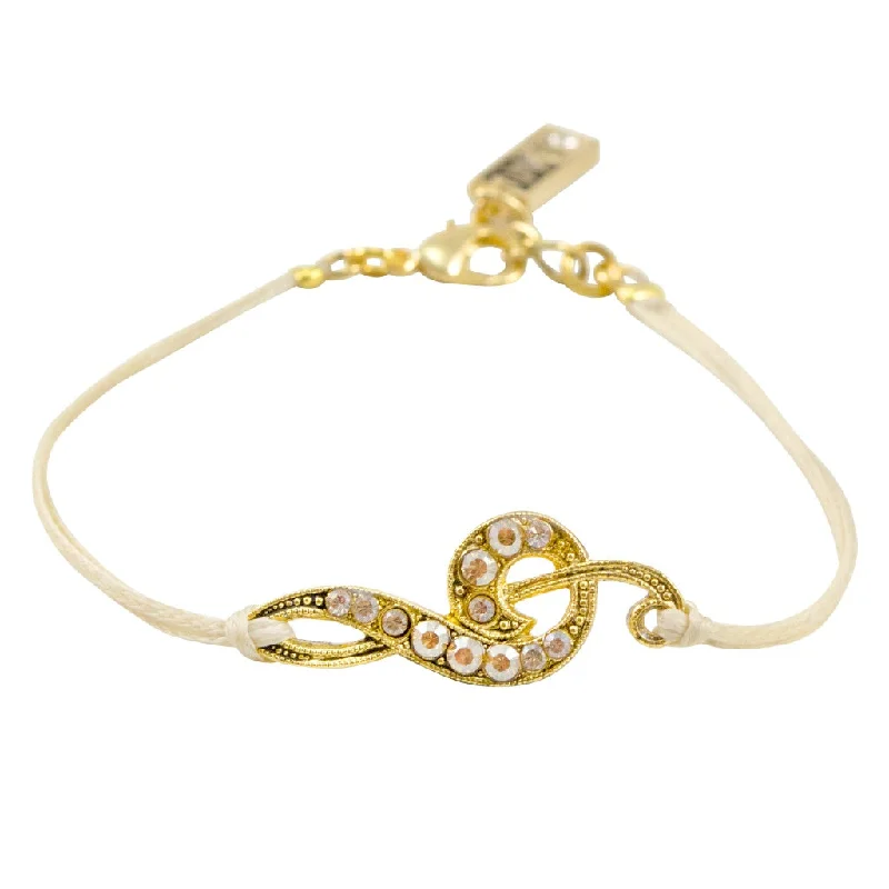 rectangular bangles for women -Treble Clef Cord Bracelet by AMARO