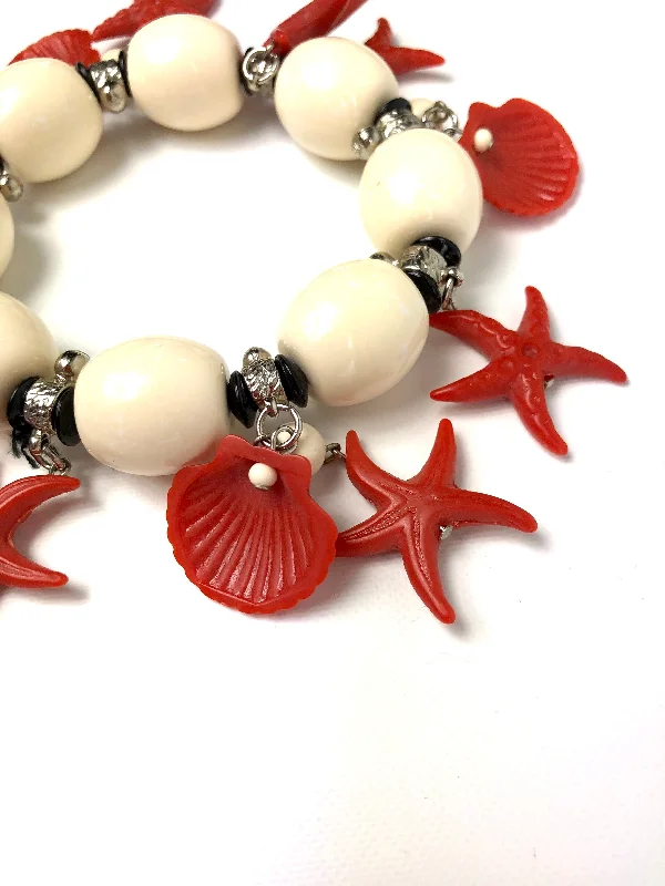 boho bracelets for women -Angela Caputi Ivory Starfish Bracelet