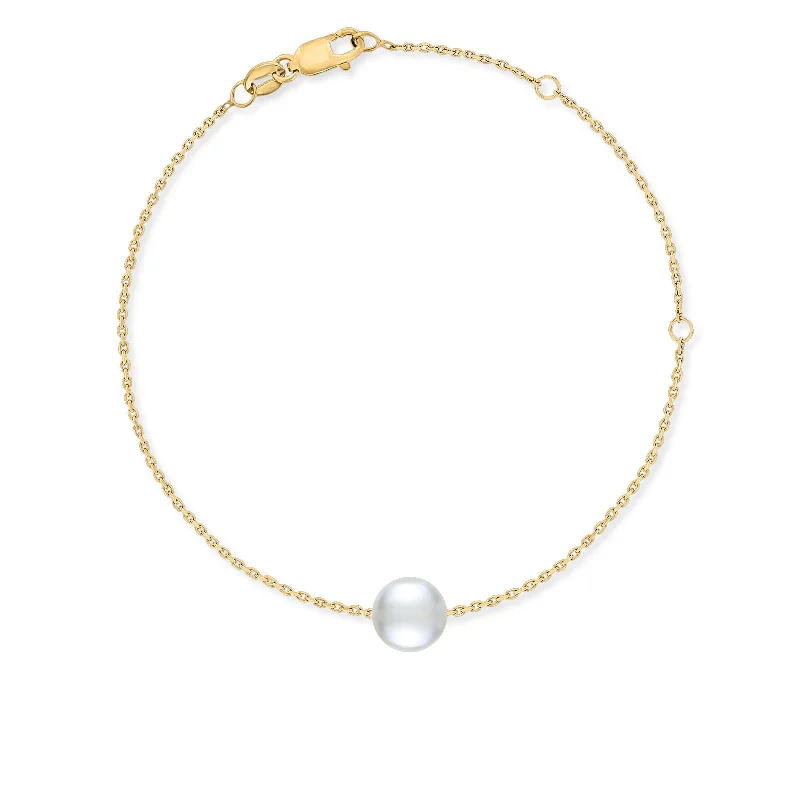 Indian bangles for women -White Akoya Pearl Slider Bracelet