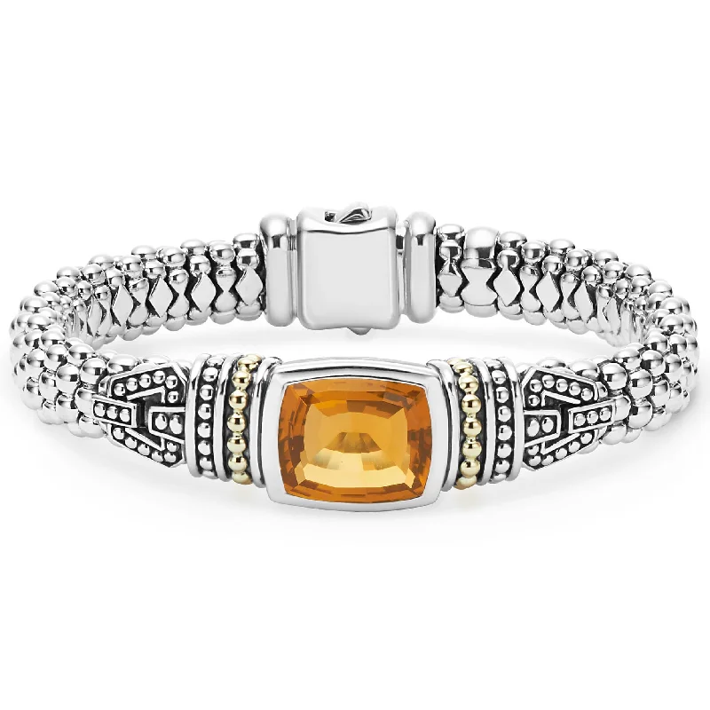 tiger’s eye bracelets for women -Caviar Color Citrine Caviar Bracelet | 9mm