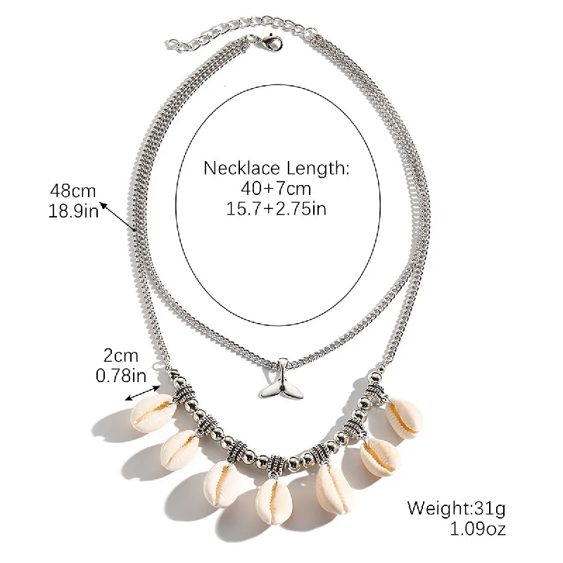 N2312-5 7 Shell Necklace