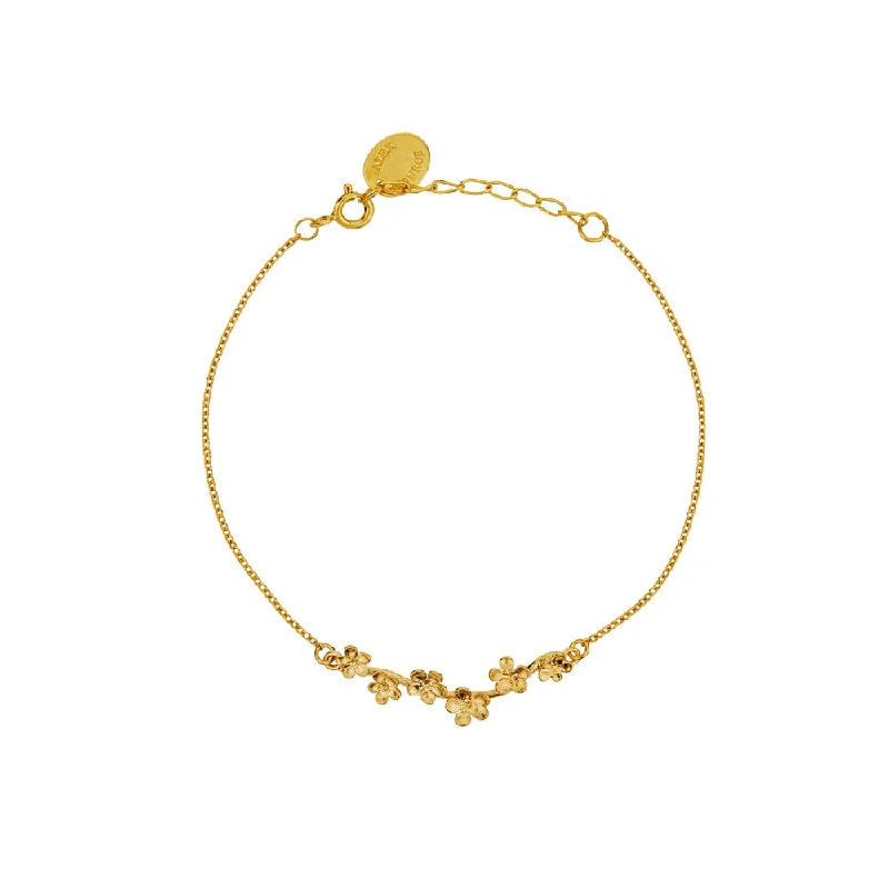 stackable bracelets for women -Gold Vermeil Bracelet - "Forget-Me-Not"