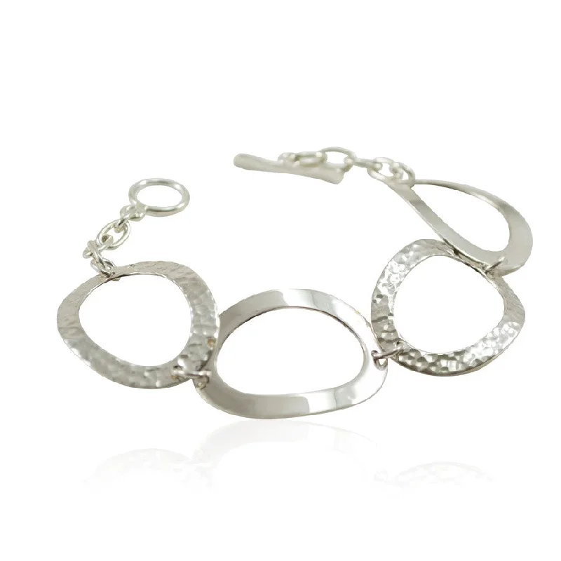 contemporary bracelets for women -Silver Ring Bracelet from Taxco, Mexico