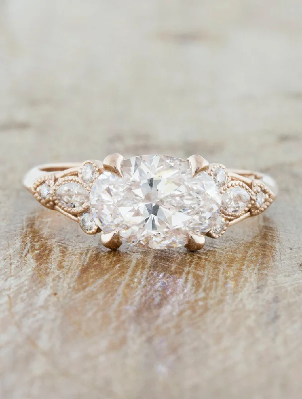 floral engagement rings for women -Lippy