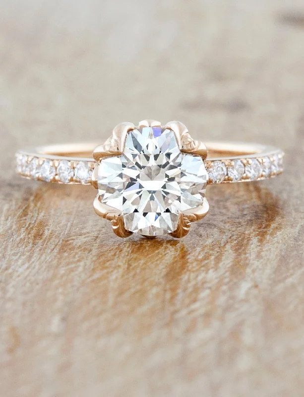 minimalist gold engagement rings for women -Chely