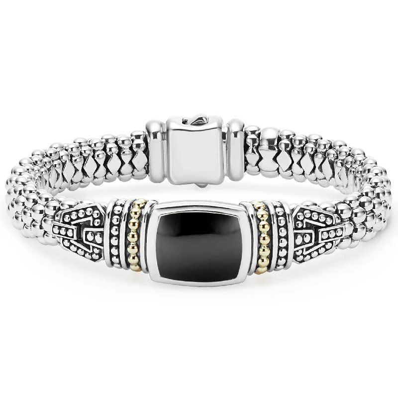 black onyx bracelets for women -Caviar Color Onyx Caviar Bracelet | 9mm