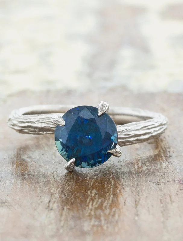 round engagement rings for women -Amala Sapphire