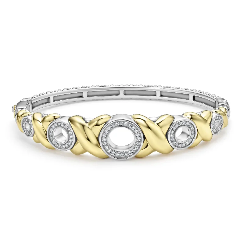 gemstone bracelets for women -Embrace 18K Gold XO Diamond Bracelet