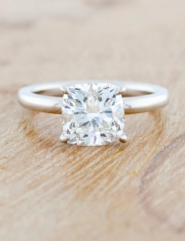 rose cut engagement rings for women -Ariya - Cushion