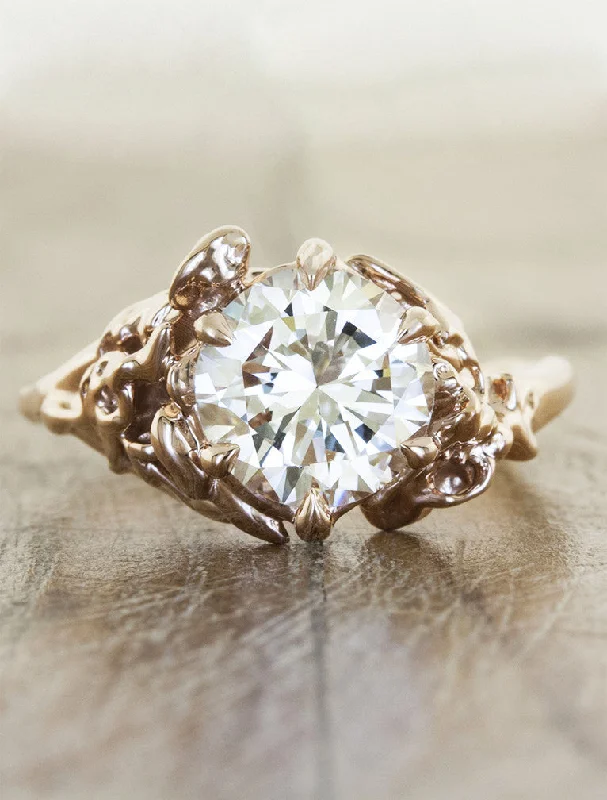 pear halo engagement rings for women -Devi